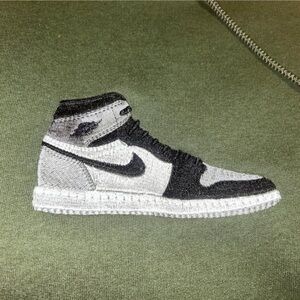 Olive green sweatshirt w Jordan shoe embroidered